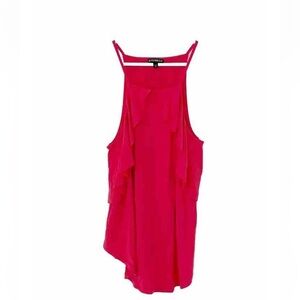EXPRESS tank shirt size XS red pink ruffles soft